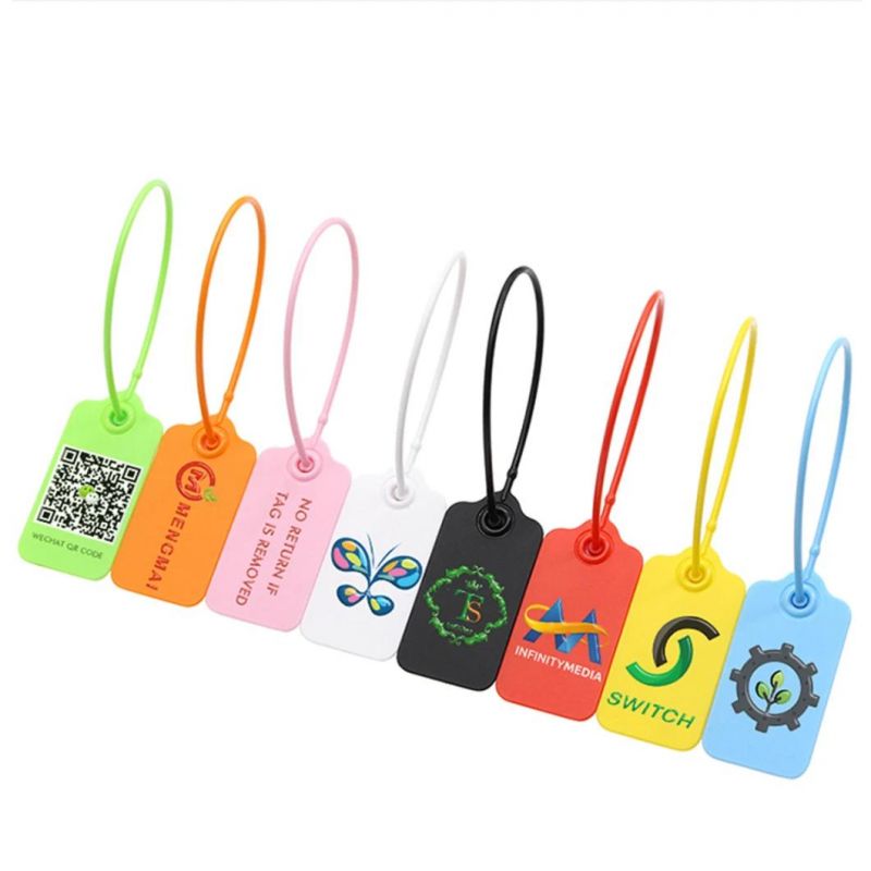 Customized UV Luxury Custom Logo Printing Designs Clothing Garment Black Recycled Swing Tag Eco Friendly Pink Hang Tag Strings