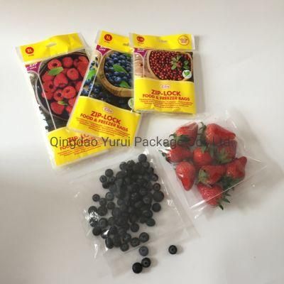 Hotsale Transparent LDPE Poly Food Storage Freezer Quart Bag in Color Bag