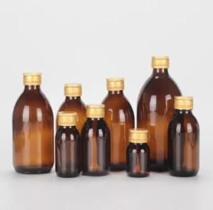 Wholesale Empty 30ml 60ml 100ml 125ml 150ml 200ml 250ml Syrup Medicine Oral Liquid Pharmaceutical Amber Glass Bottle