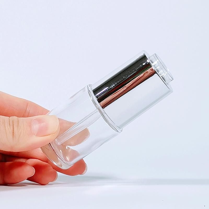 Wholesale Round Clear Glass Rotate Press Squeeze Dropper Eye Essential Oil Bottle 20 Ml for Sale