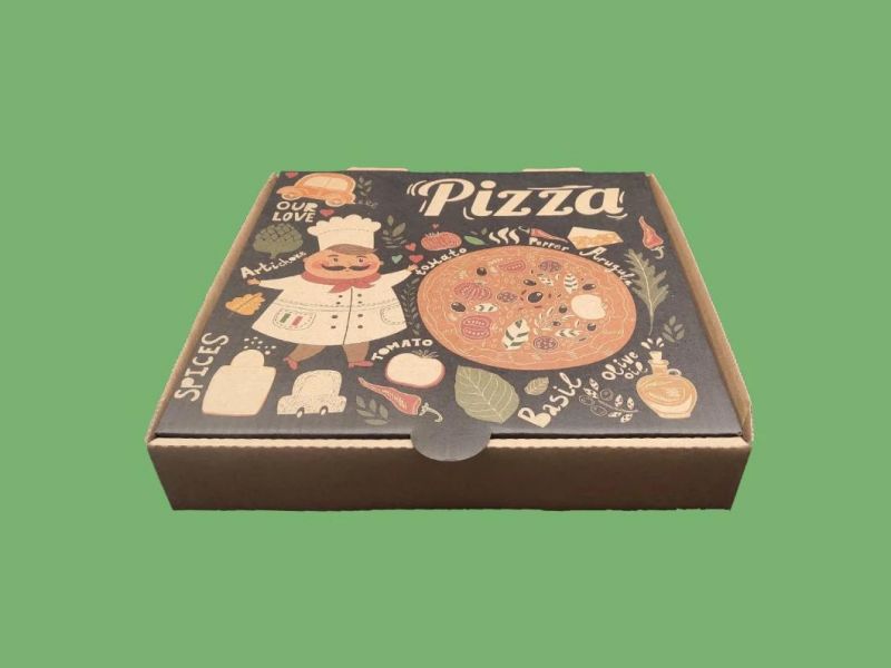 Art Paper Triangle Custom Printed Pizza Box