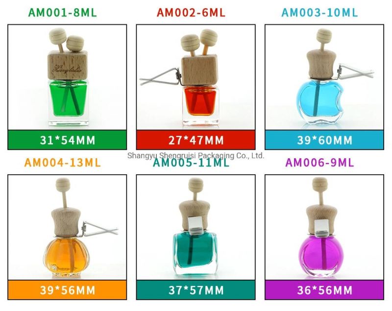 wholesale Car Perfume Glass Bottle Hanging Empty Refillable Bottle for Auto Pendant