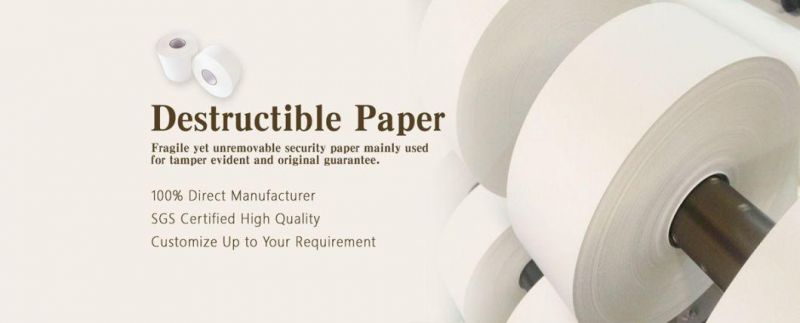 Adhesive Destructive Void Printing Paper Material Fragile Paper Sticker