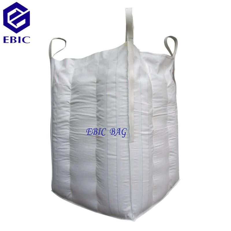 4400lbs Corner Loops Baffle Cubic Sand Sling Ton Jumbo Bulk FIBC Q Ventilated Firewood Fertilizer Cement PP Packing Plastic Big Bag Super Sack