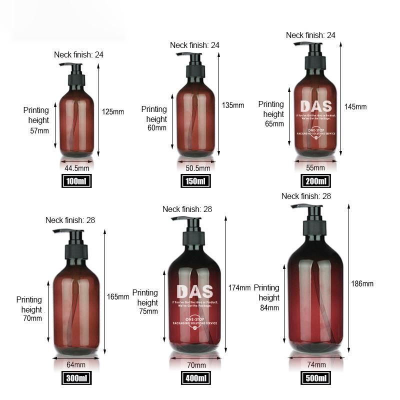 Custom Empty Travel Hotel Plastic Pump Hand Sanitizer Soap Body Wash Bottle 100ml 150ml 200ml for Conditioner Shampoo