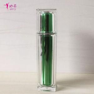 100ml Square Shape Crystal Lotion Pump Bottles for Skin Care Packaging Cosmetic Bottle