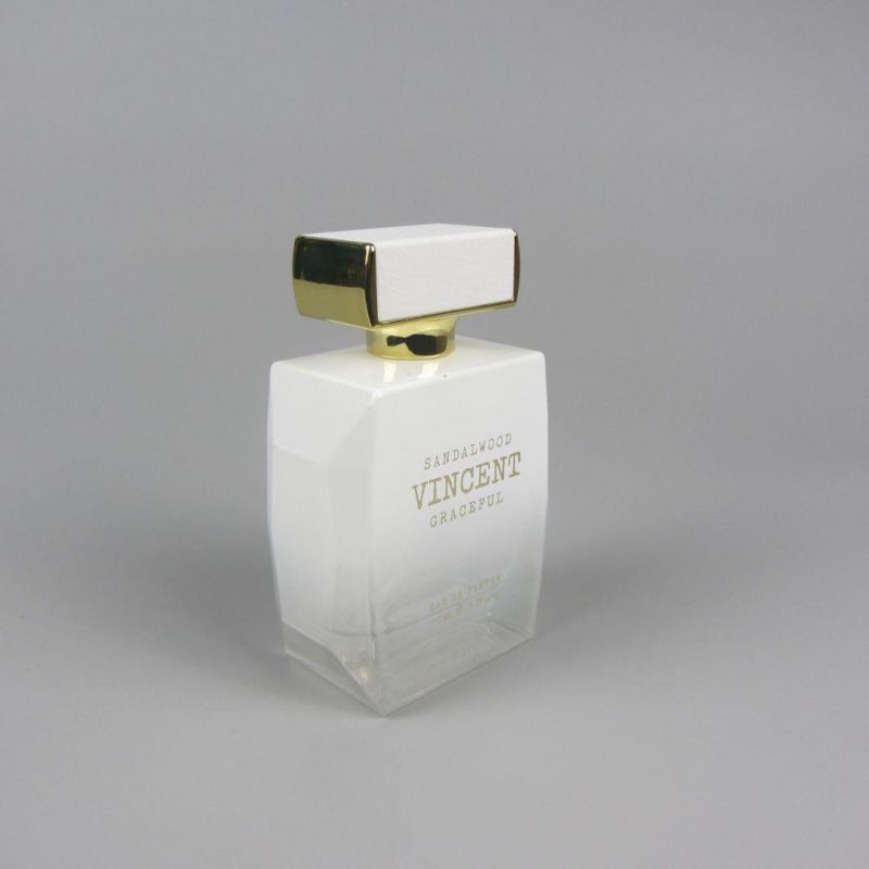 Clear Refillable Frosted Square Modern Glass Perfume Bottle