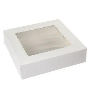 10X10X2.5 Inches White Cake Box with Window Pie Box/Pastry Boxes /Window Bakery Box