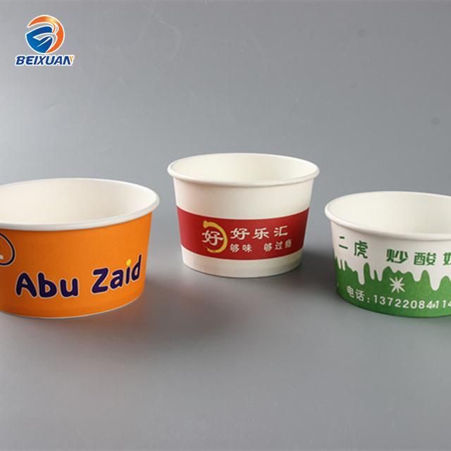 Disposable Custom Made White Paper Salad Bowl