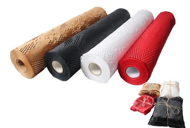 No Pollution Recyclable Cushion Filling Brown Kraft Packaging Paper Honeycomb Roll for Dispenser