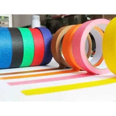 Custom Round Shape Masking Colored Textured Paper Jumborolls Adhesive Tape