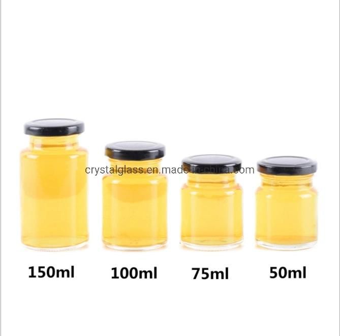 Wholesale Lead Free Empty Clear Honey Jar Jam Jelly Sample Jar Mini Size 25ml/50ml/75ml/100ml/120ml/150ml