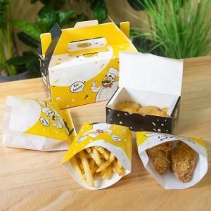 Customized Food Packaging Fried Chicken Box French Fries Box Disposable Fried Chicken Chip Box