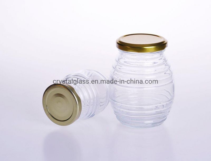 Classic Thread Glass Jar Wide Mouth Empty Jar Honey Jam Jelly Bird Nest 3oz 6oz 12oz 25oz