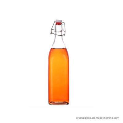 Empty Swing Top Glass Bottle 500ml Kumbucha Beverage Glass Bottles Square