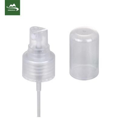 Smooth Ribbed Fine Mist Spray Pump with Clear PP Hood Cap Mist Pump