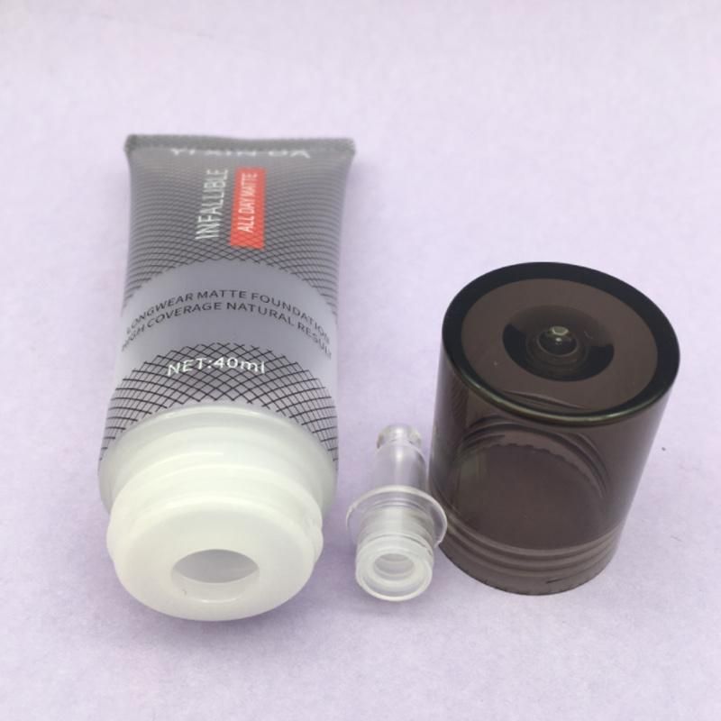 Custom Logo Foundation Bb Cc Cream Packaging Tube Soft Squeeze Cosmetic Tubes with Brush