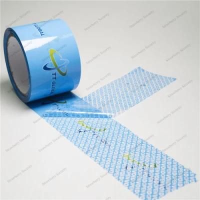 Void Packaging High Residue Tamper Security Seal Sticker Tape Customized Hidden Text