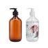 Cosmetic Bottle Pet 100ml 200ml 300ml 500ml Plastic Shampoo Brown Lotion and Hair Conditioner Soap Bottle