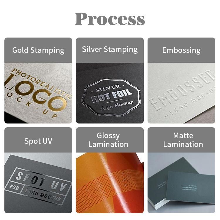 High Quality Custom Art Paper Black Envelope Printing with Logo Foil Stamping