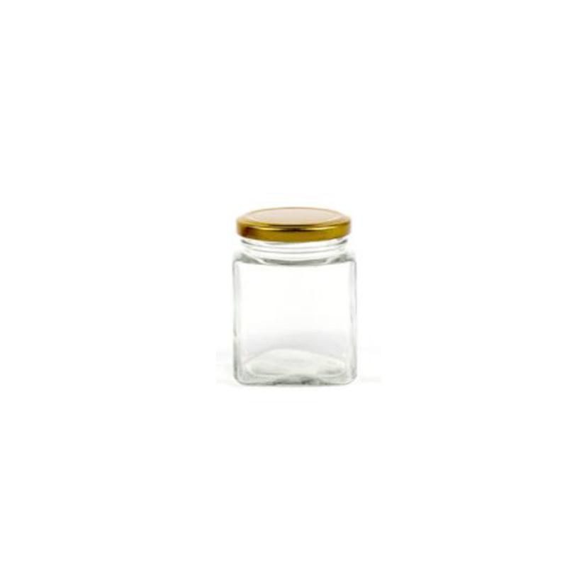 280ml 380ml Square Honey Jam Food Storage Jar Glass Container