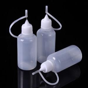 Smoke Oil Bottles Wholesale 1oz 2oz Empty Clear Plastic PE Dropper E-Liquid Bottles with Cap for Tattoo Ink Gel