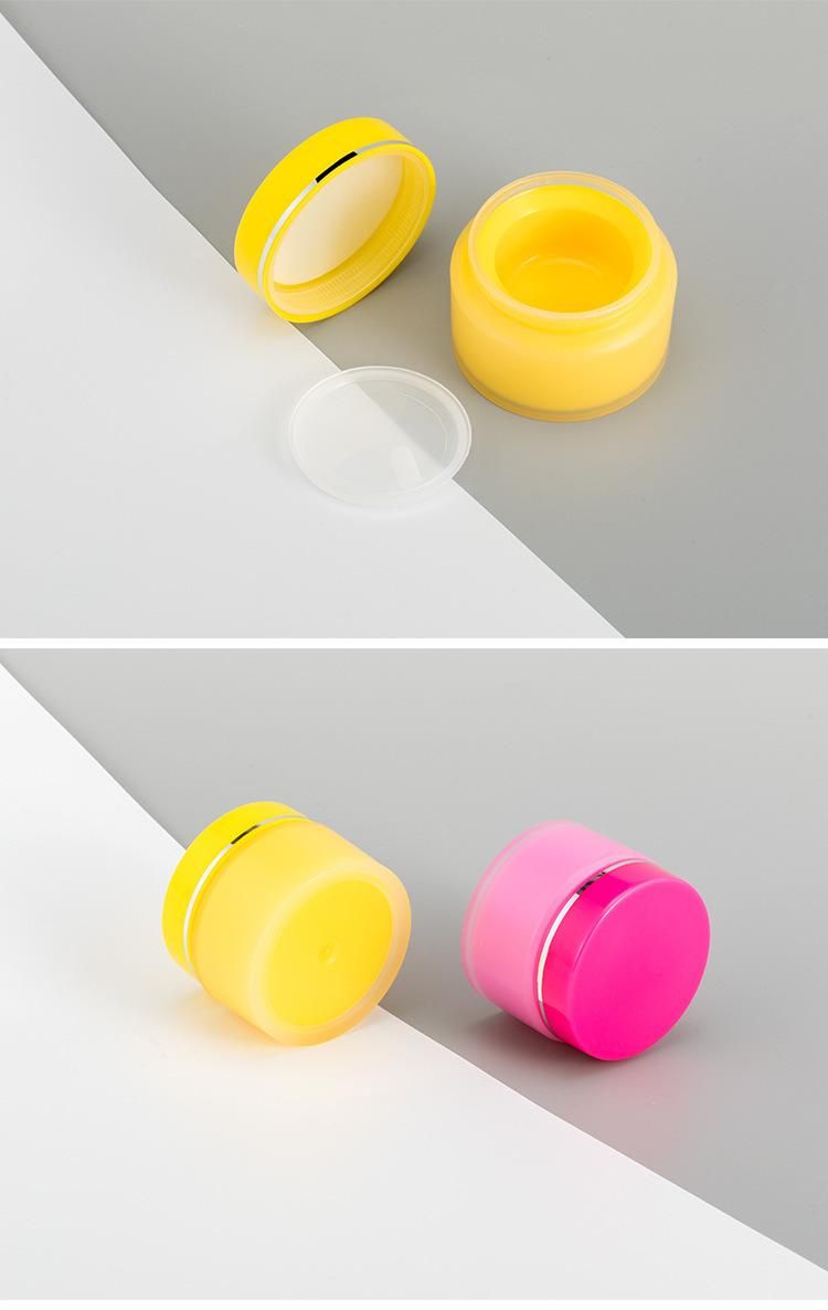 10g 15g PP Empty Plastic Jar with Silver Line for Skincare Cream