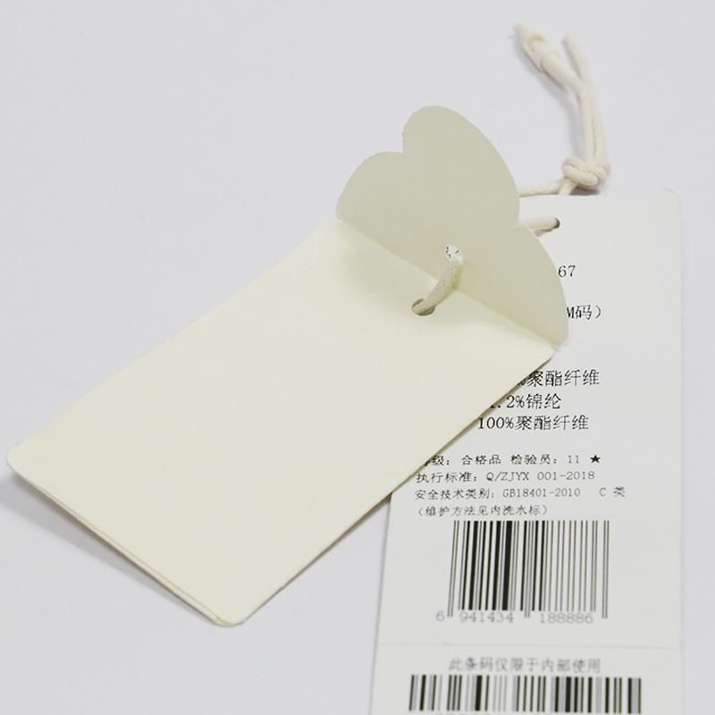 Custom Creamy White Textured Fsc Hangtag