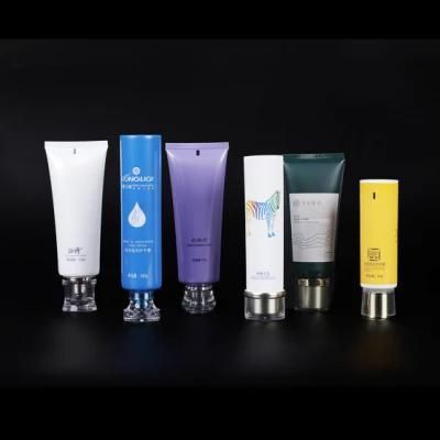 Octagonal Cover Squeez Tube Body 100ml White Cream Plastic Hand Customized Squeeze Empty Lotion Tube Packaging Lotion Tube Cosmetic Tube