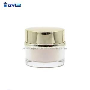 Transparent Acrylic Cream Jar with Shiny Gold Cap for Cosmetic Packaging