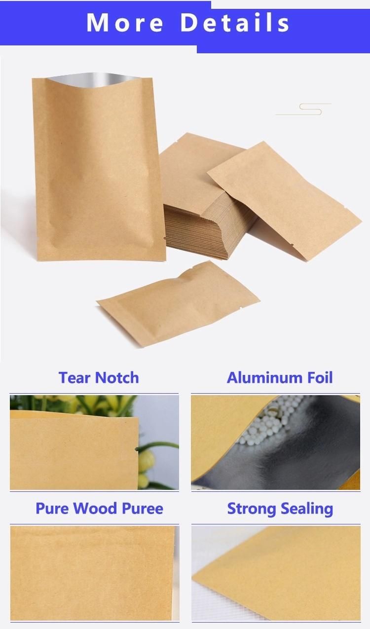 Aluminum Foil Ziplock Zipper Food Snack Kraft Paper Packing Bag