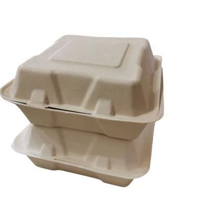 Biodegradable 8 Inch X 8 Inch 3 Compartment Food Packaging