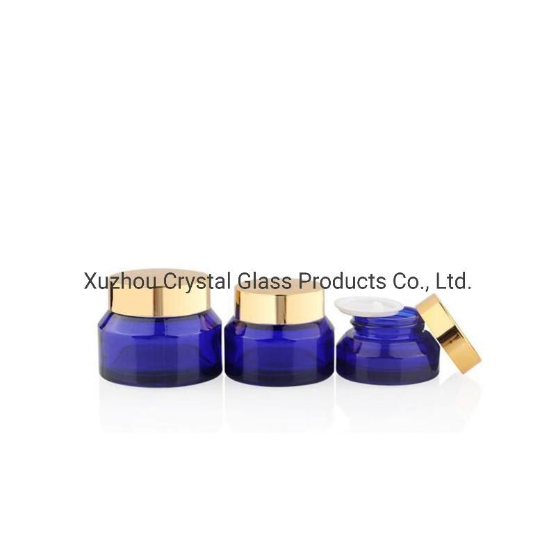 Clear Amber Colored 50g 30g 100g Cosmetic Jars Packaging with Plastic Cap