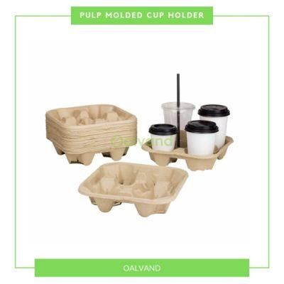 Biodegradable Disposable Takeaway Recycle Paper Pulp Cup Carrier