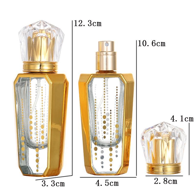 Golden Paint 30ml Spray Glass Bottle Crystal Perfume Bottle