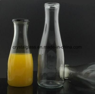 1000ml 32oz Milk Glass Bottle with Lug Lid