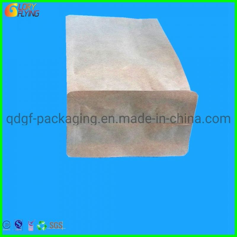 Plastic Food Bag Paper Bag with Flat Bottom and Zip Lock