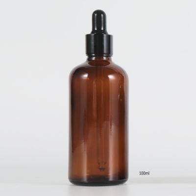 30ml 50ml 100ml Amber Essential Oil Hair Oil Glass Dropper Bottle with Cap