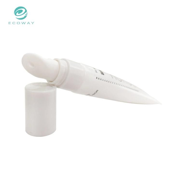 15ml One-Piece Nozzle Customized Tube Body Color Size Logo White Ceramic Shoulder Flap Cover Custom Silk-Printed PE Eye Cream Tube