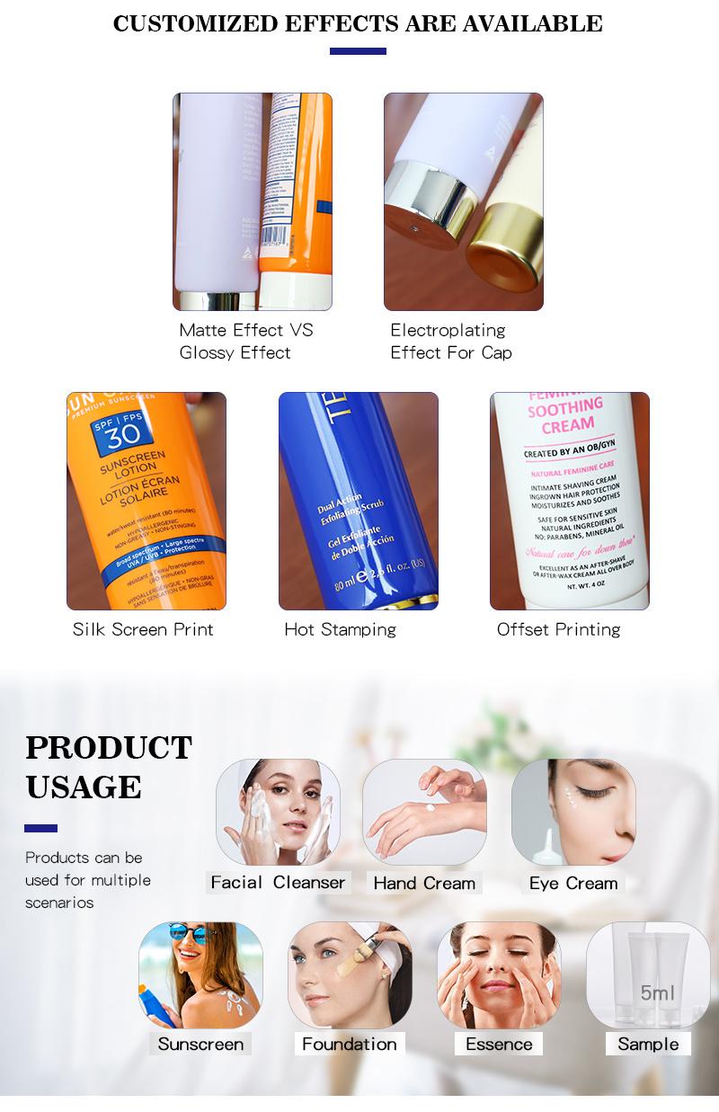 20ml Empty Cosmetic Plastic Eye Cream Tube Packaging with Long Nozzle