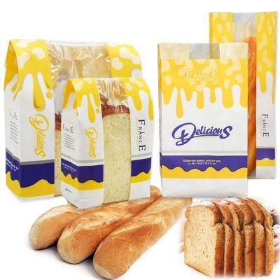Custom Brown Kraft Paper Bakery Bag, Baking Bread Bag with Window