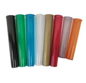 Colorful Medical Bottles Pre Rolled Hinged Top Vials Joint Weed Tubes Pop Top Plastic Tubes with Child Proof Screw Cap