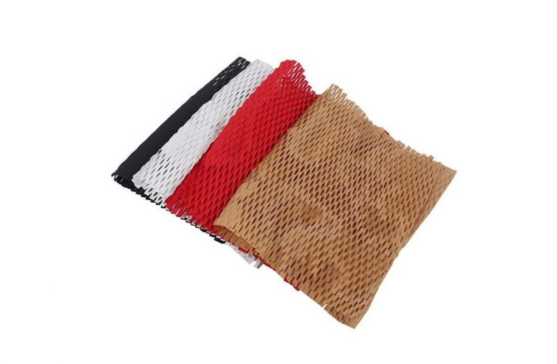 Eco Friendly Recyclable Packaging Materials 80GSM Wrapping Roll Kraft Honeycomb Paper