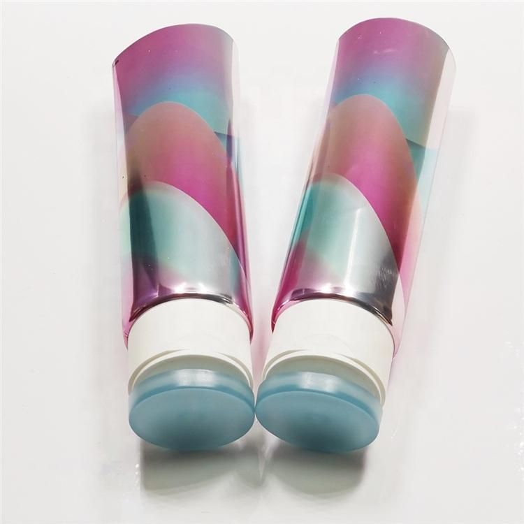 High-Gloss Aluminum Plastic Gold 100g Aluminum Plastic Tube 350 Sheet High-End Cosmetic Packaging Bottle Tube with Acrylic Cover