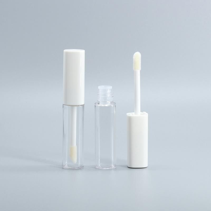 White Plastic Lipgloss Tubes Custom Lip Gloss Packaging with Brush