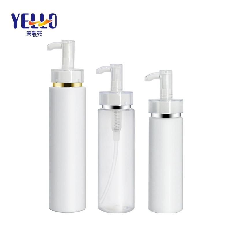Square Pet Plastic Cosmetic Packaging Clear Shampoo Lotion Pump Bottle with 3D Printing