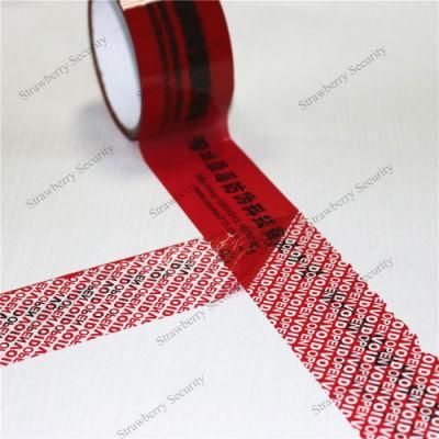 Tamper Evident Void Tape Pet Security Tape for Carton Sealing Surface Protecting