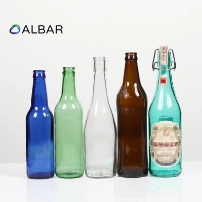 Amber Green Blue Clear Glassware Tequila Cocktail Vodka Wine Bottles Customize Bottles
