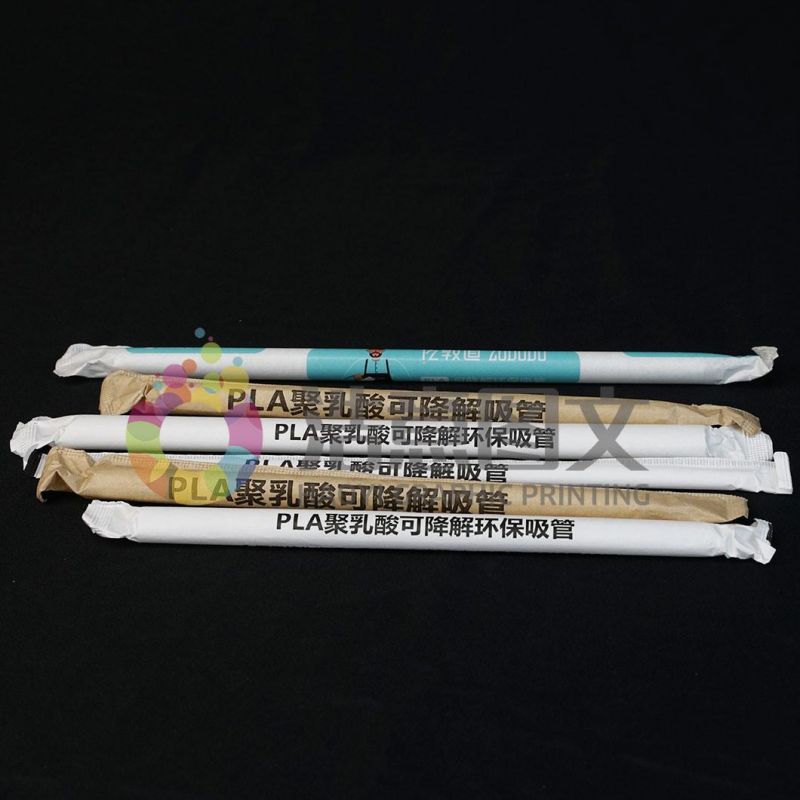 China Wholesale Paper Packaging Poly Lactic Acid Degradable Straw Packaging