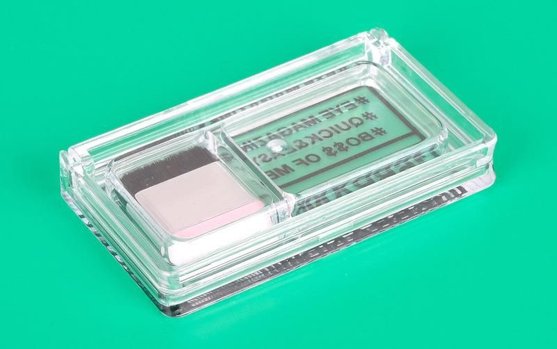 Clear Empty Plastic Eyeshadow Case with Brush